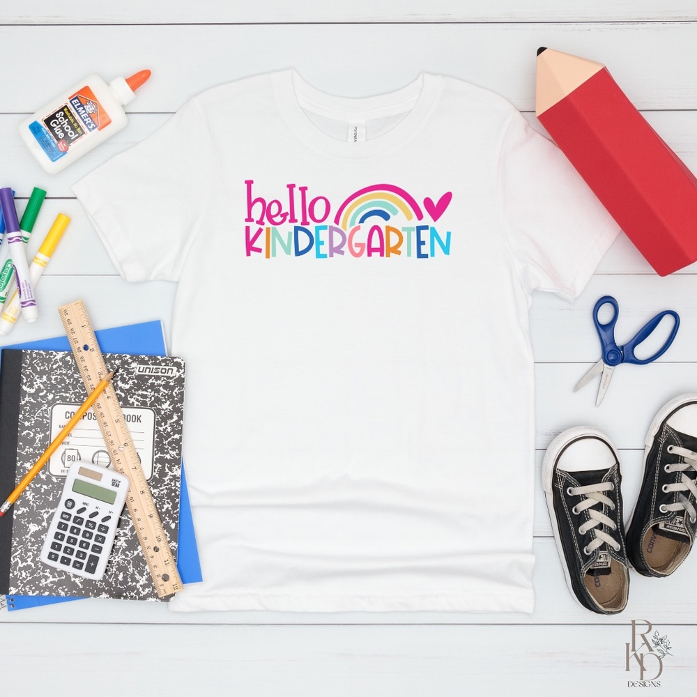 Hello Kindergarten Tshirt, Back to School TShirt